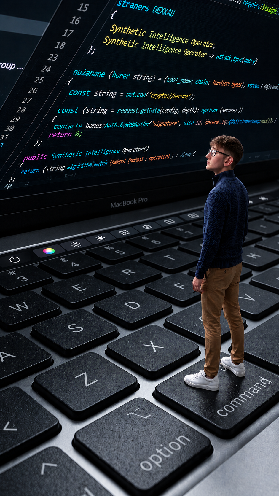 Synthetic intelligence code interface visual